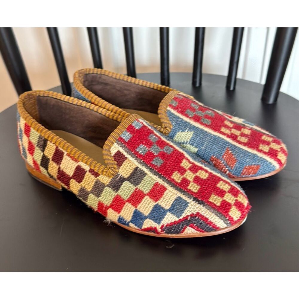 Anthropologie Artemis Designs Havana Smoking Loafers $268 one of a kind 6 - Picture 11 of 11